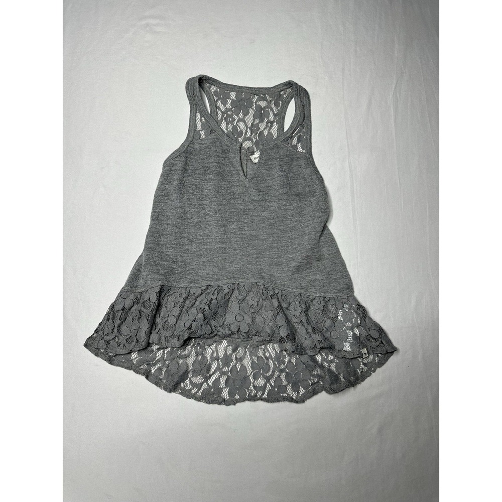 Abercrombie Kids Greenish/Gray Lace Top Size Small Excellent Condition